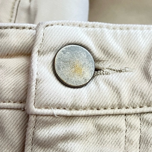 EVERLANE Off White High Rise Cropped Excellent Condition Size 2 - Picture 8 of 9